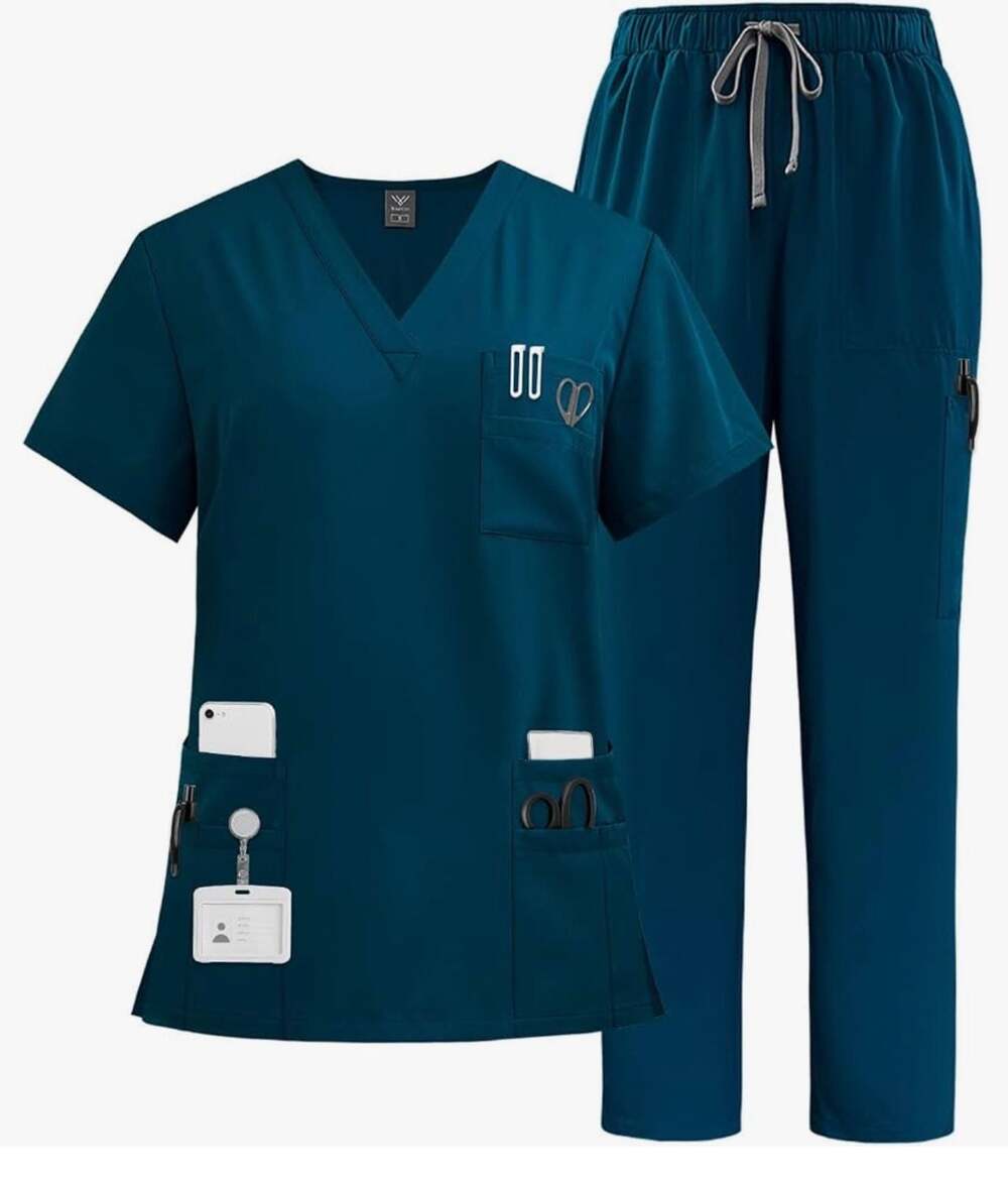 Women’s Scrubs Set Medical Scrubs Color: Caribbean Breeze